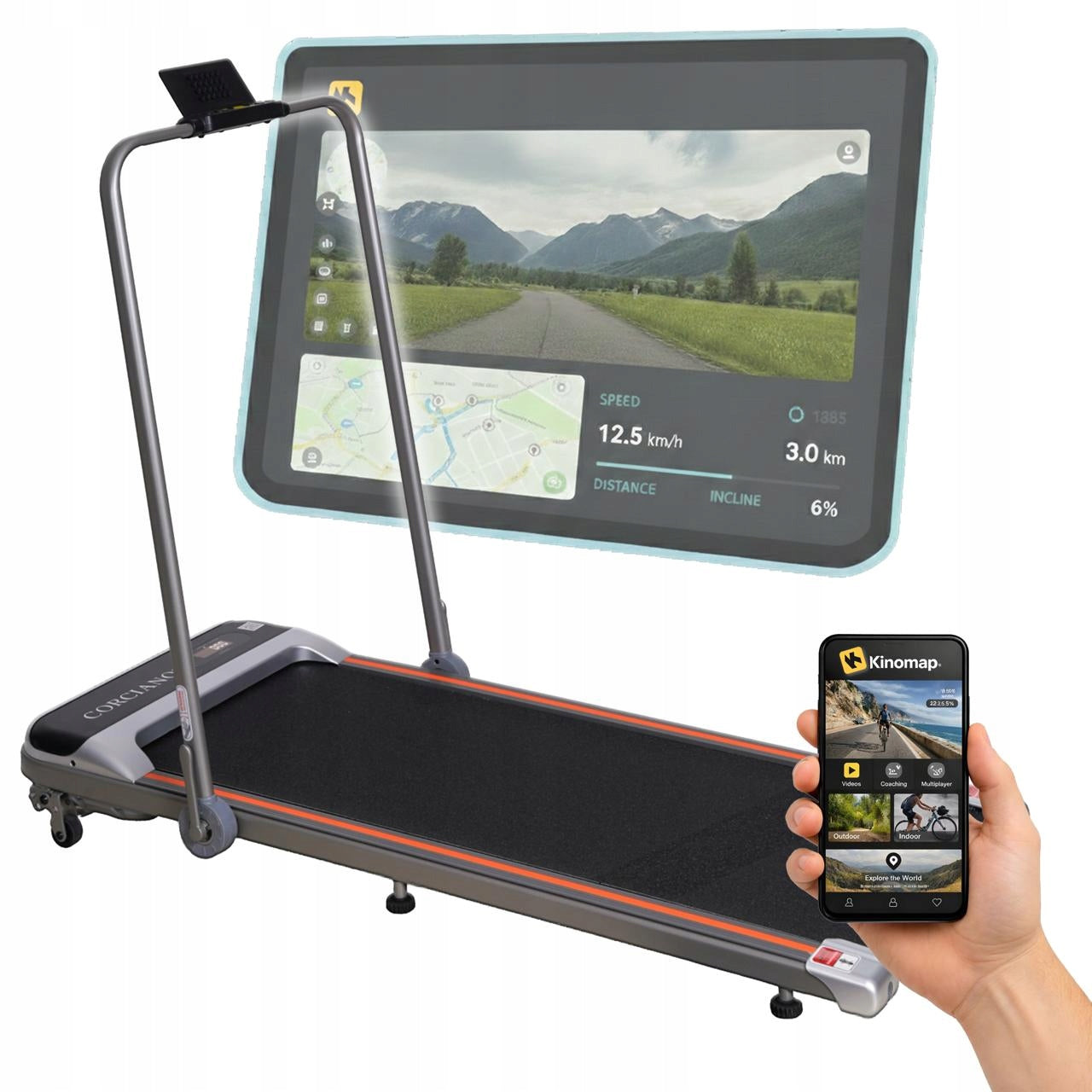 Electric Treadmill Folding Alta Corciano 2in1 Application 120kg 3HP Home