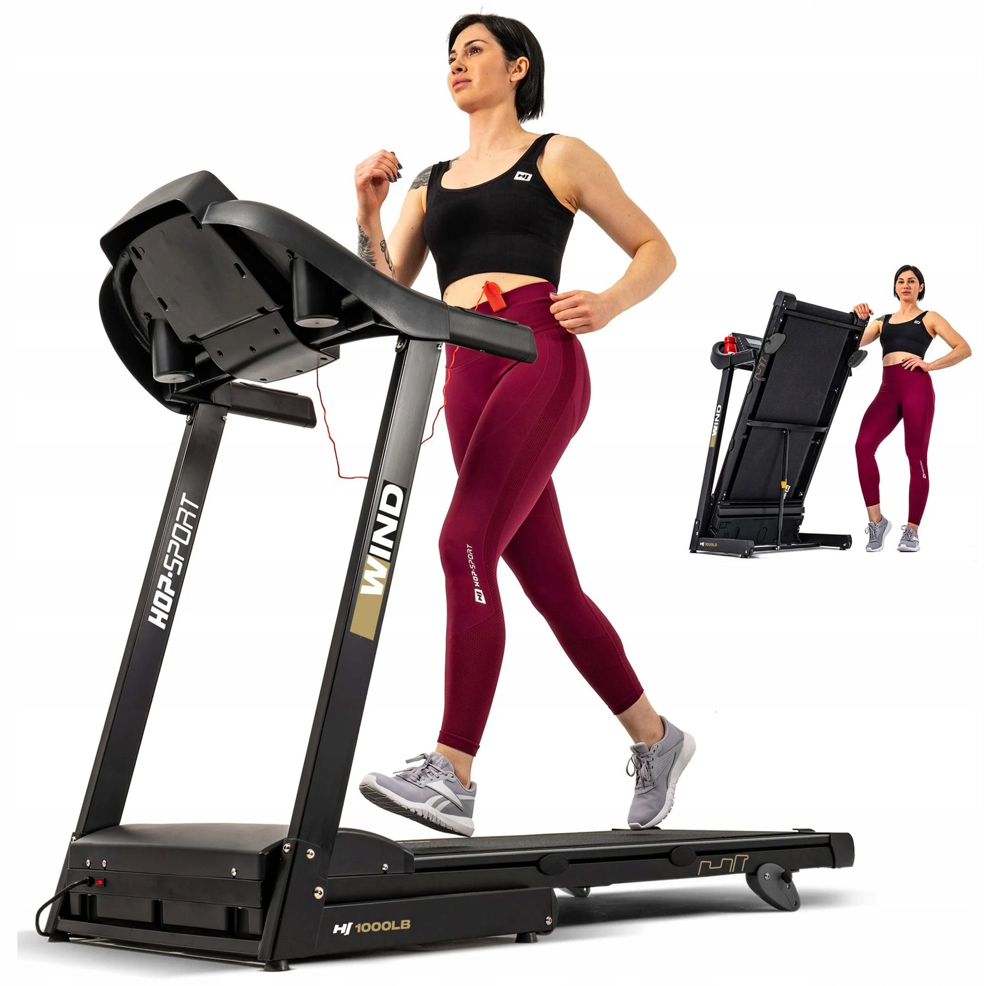Electric Treadmill Folding Household 2KM to 150kg Slope Angle Adjustment