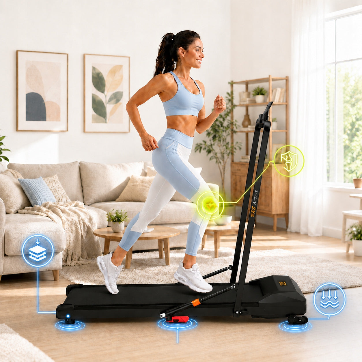 Electric Treadmill HRS T-160 Home Remote Control Slope Adjustment Application Packaging status original