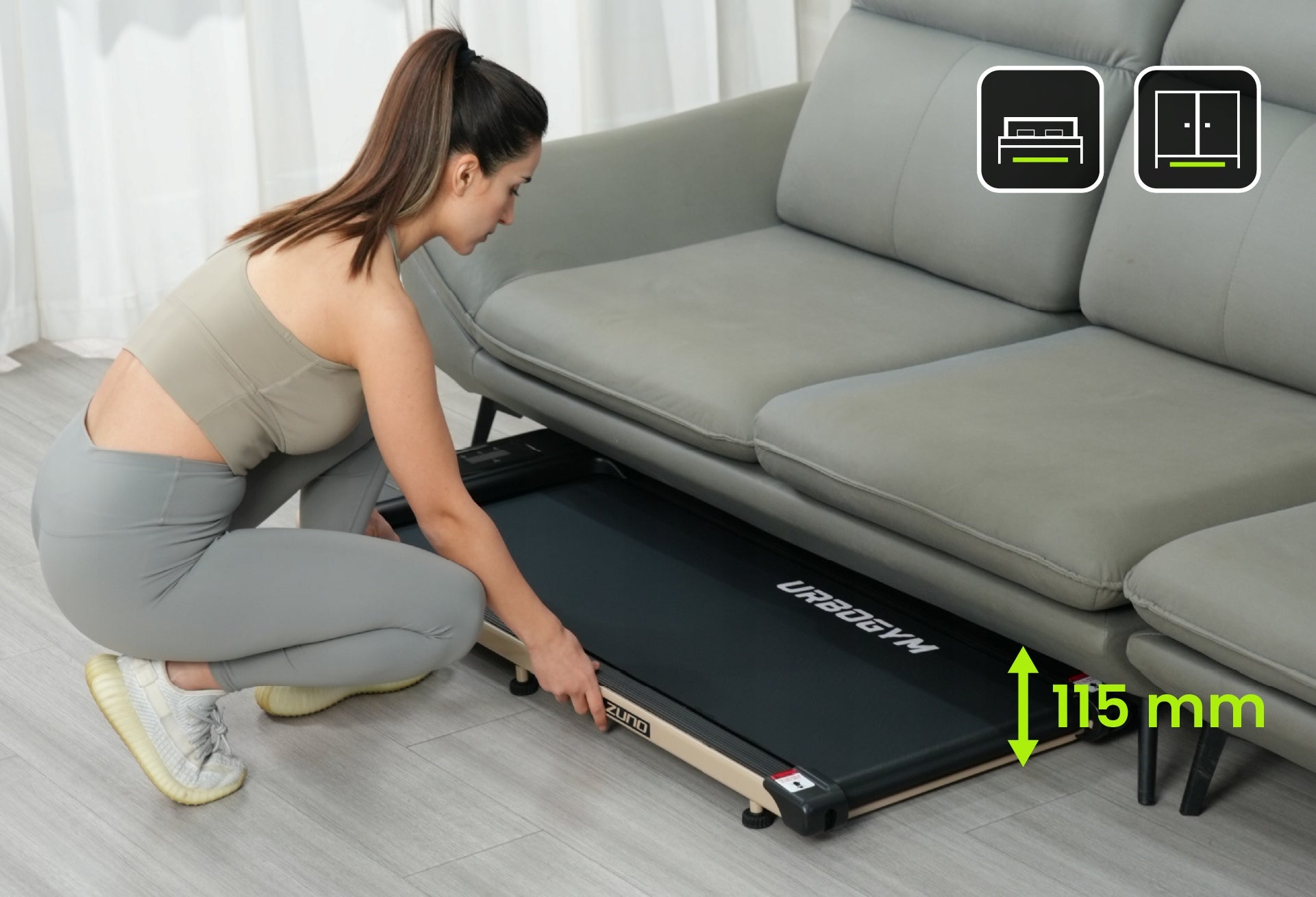 Electric Walking Treadmill for 120KG Wide Belt 43 CM ZUNO Packaging status original