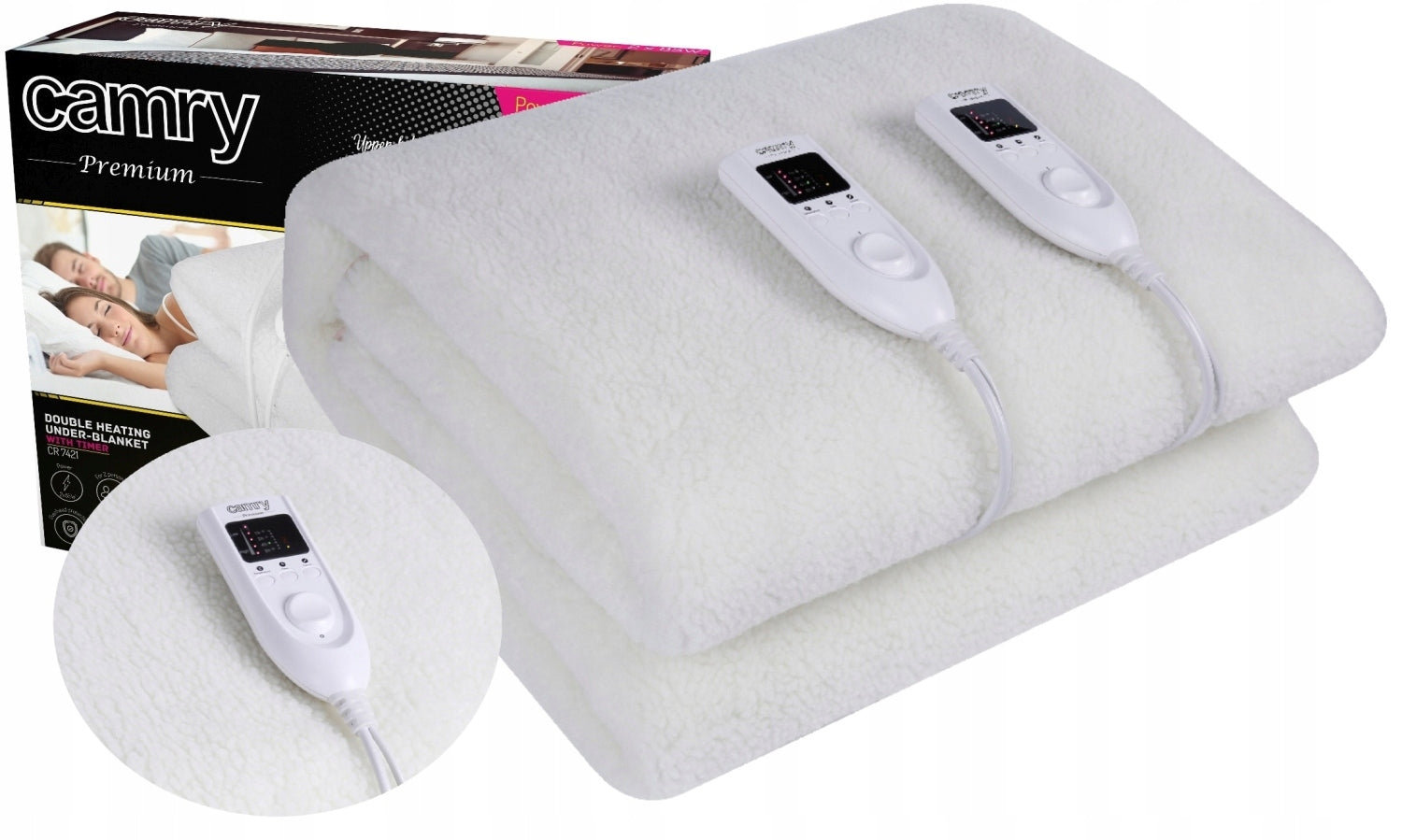 Electric backing blanket with timer 160x180cm LCD can be washed Packaging status original