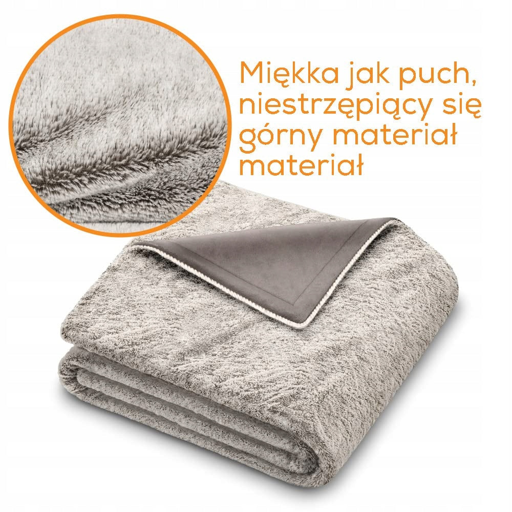Electric blanket Beurer fleece brown 100 W with temperature control Manufacturer of a medical device brak informacji