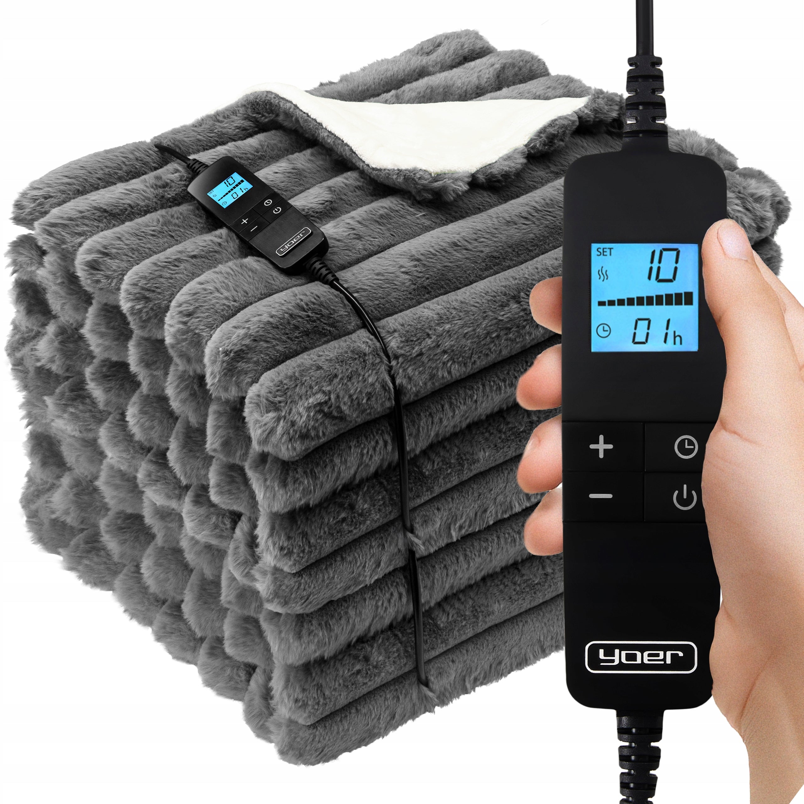 Electric blanket LARGE 180x160 Heating mat Yoer LCD remote control thick 160W +Timer