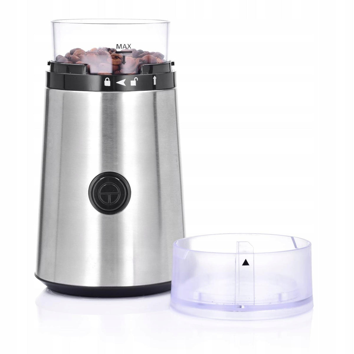 Electric coffee grinder BOSSE silver stainless steel DUKA Brand DUKA