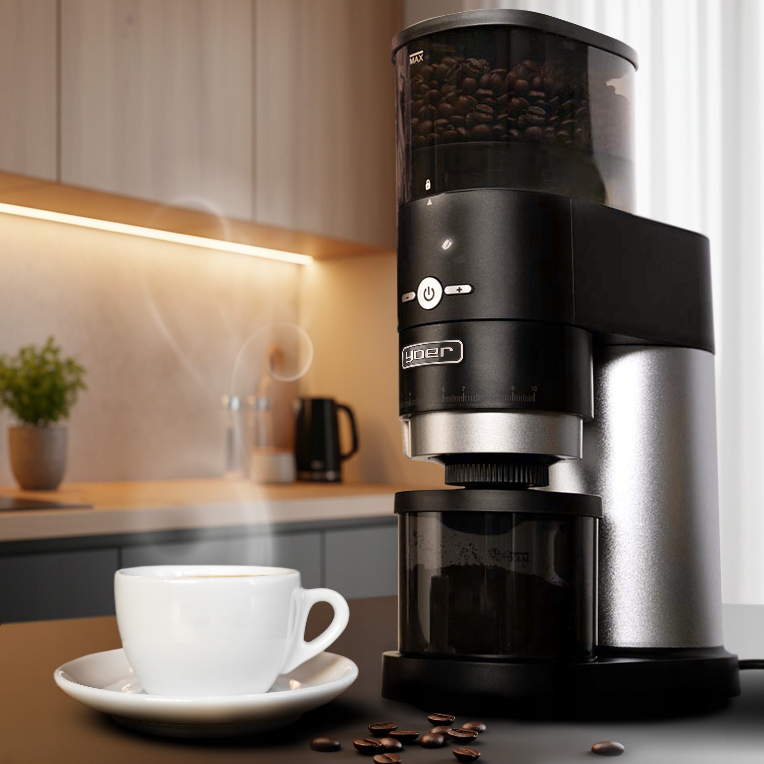Electric coffee grinder Yoer 350W automatic +43 Grinding levels Manufacturer code BCG01BK
