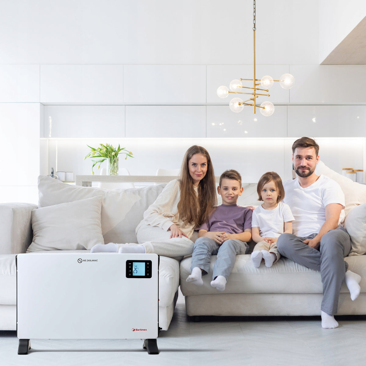 Electric convector heater 2000W thermostat, with fan, WiFi Brand Bartimex