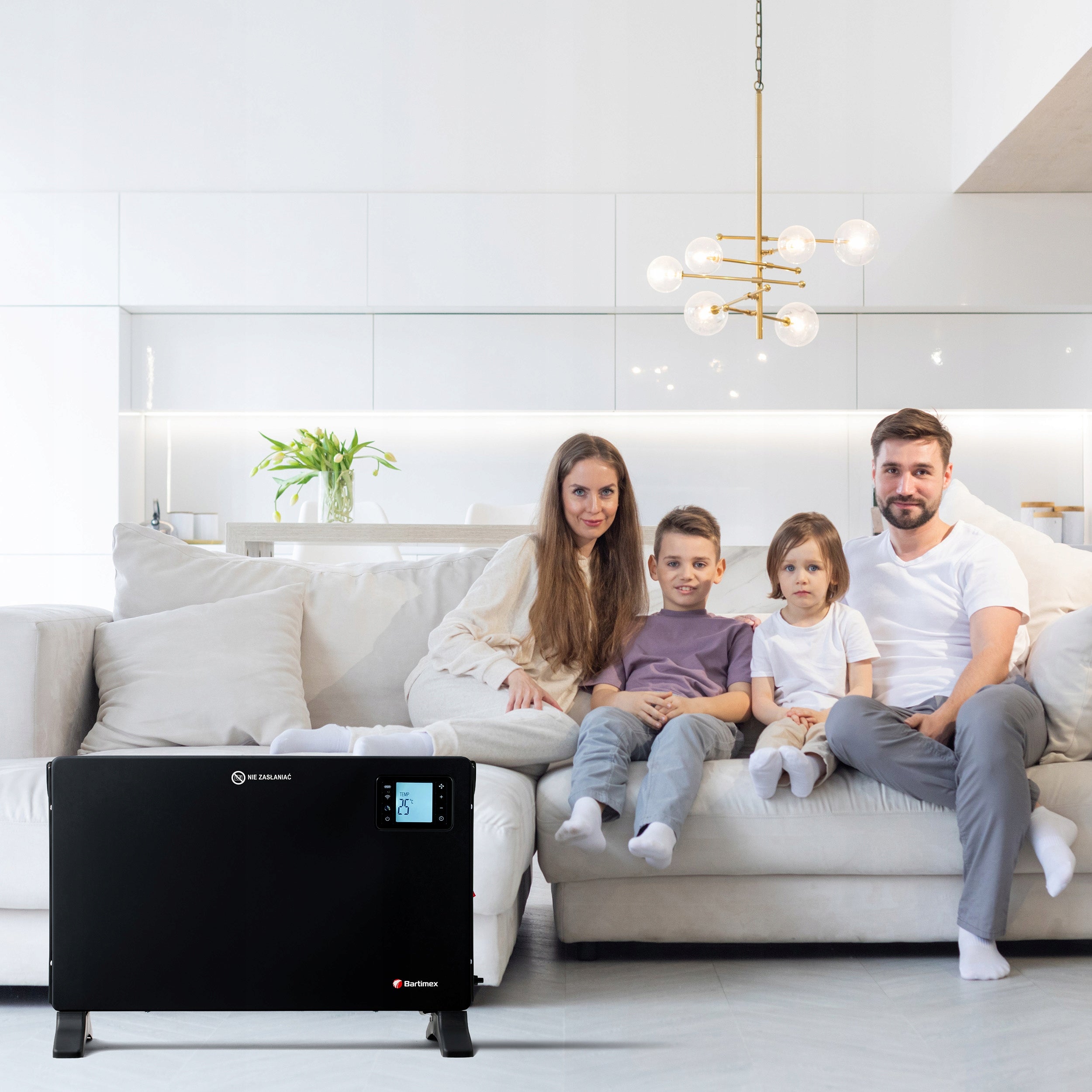 Electric convector heater 2000W thermostat, with fan, WiFi Brand Bartimex