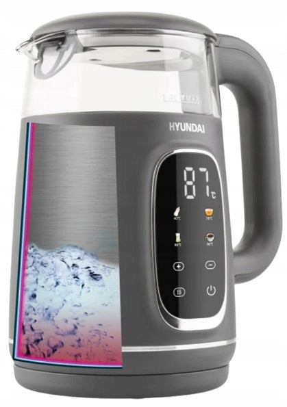 Electric cordless kettle HYUNDAI VK670 glass 1,7L 2200W 40 – 100°C Brand Hyundai