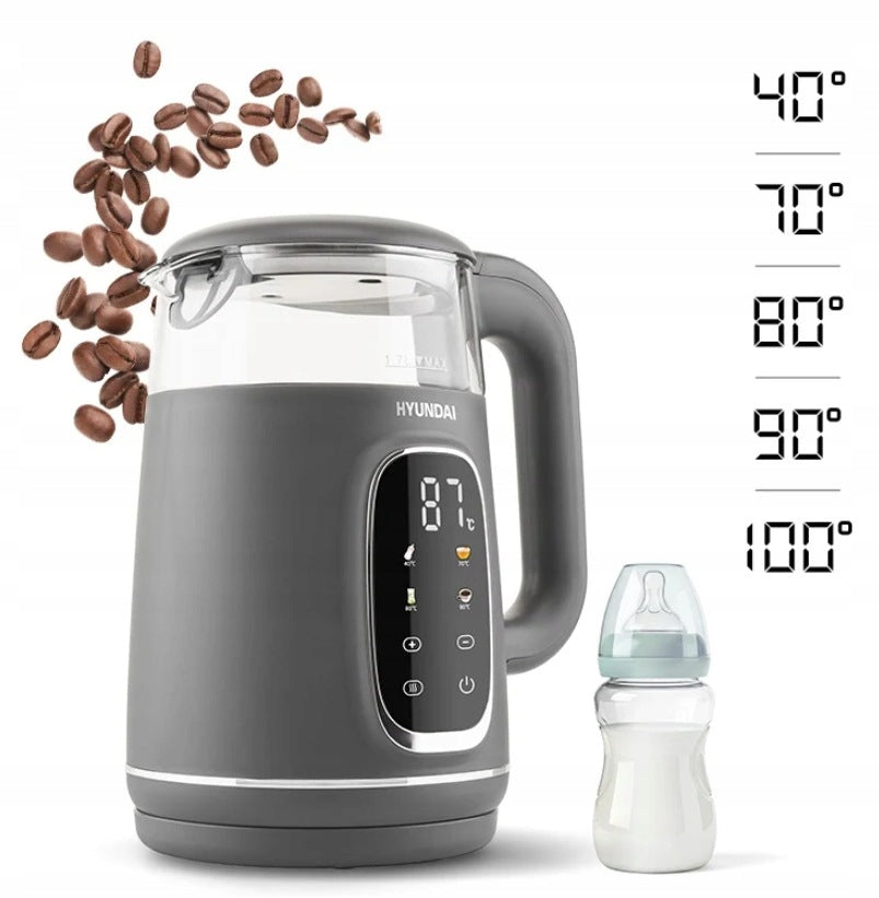 Electric cordless kettle HYUNDAI VK670 glass 1,7L 2200W 40 – 100°C Manufacturer code HYUVK670