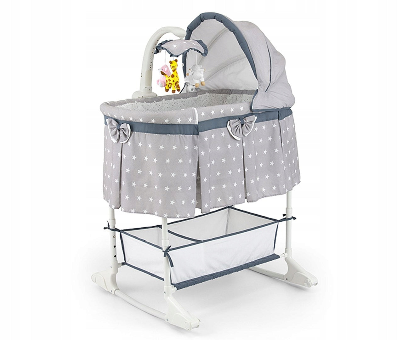 Electric cradle with remote control STAR Milly Mally 73 x 87 cm grey