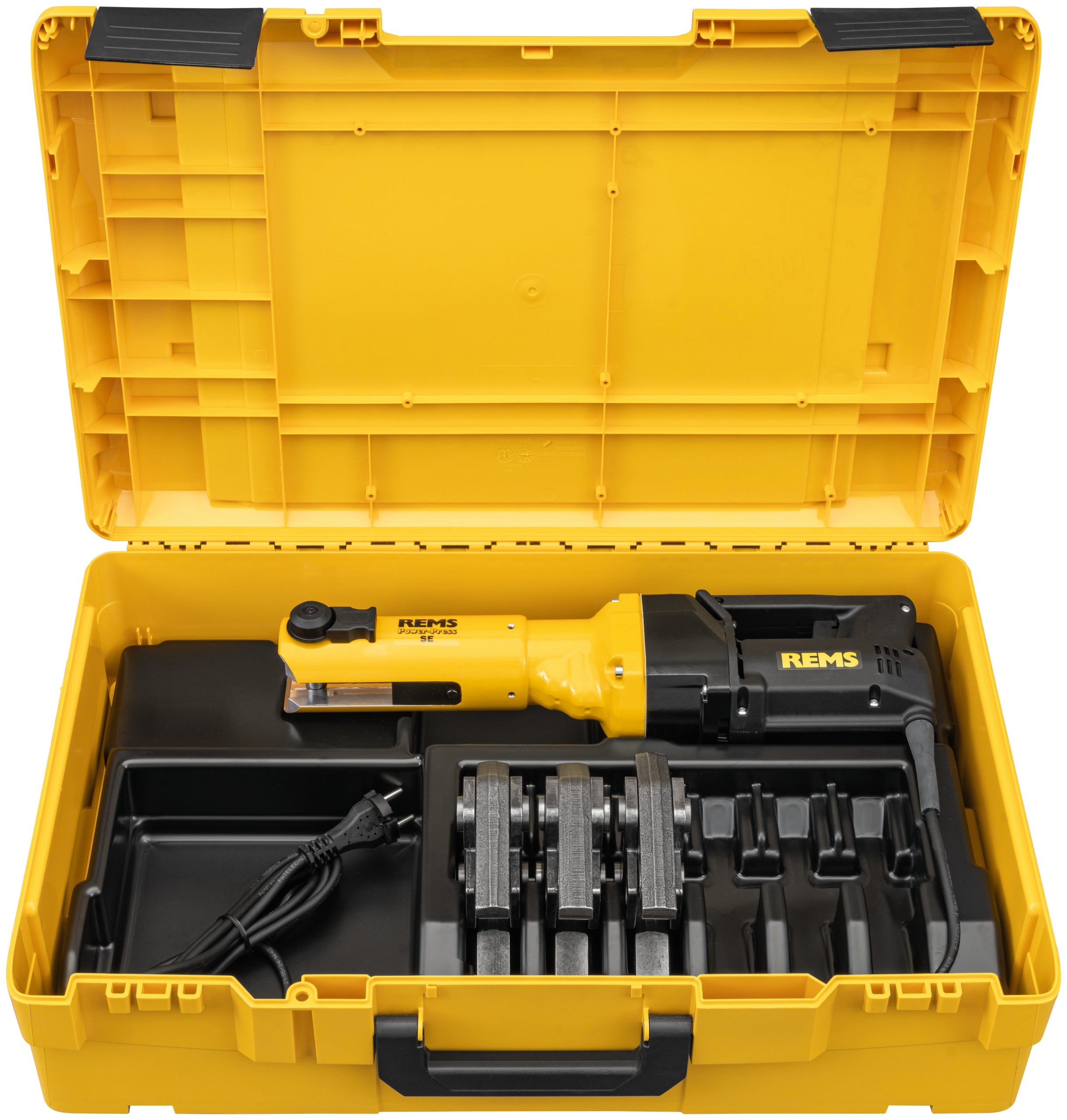 Electric crimper for pipes REMS Power Press SE + 3 clamps M L-Boxx