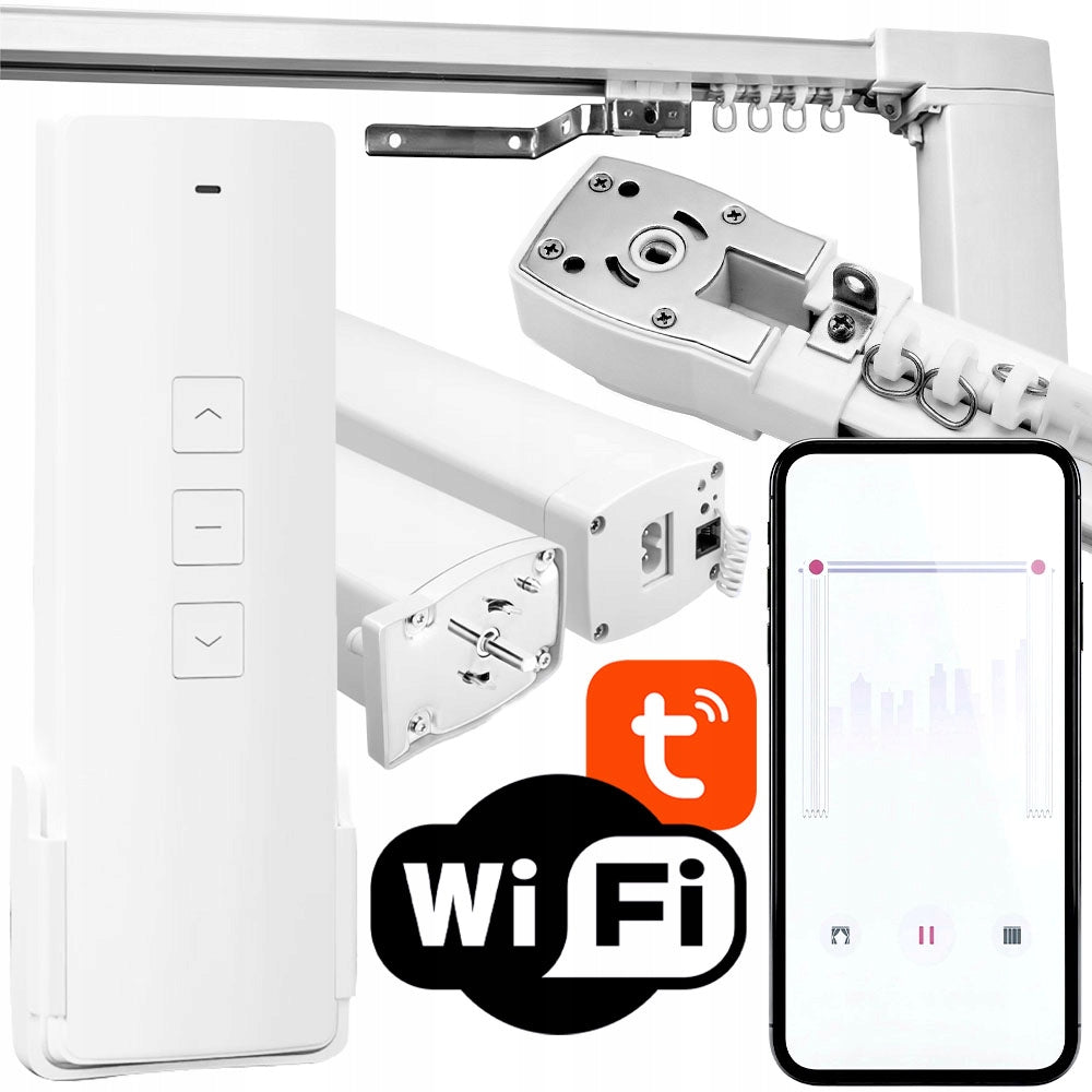 Electric curtain rod 4.2m curtain motor with remote control + WiFi accessories TUYA