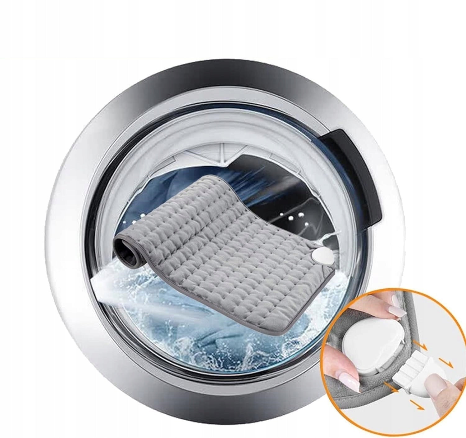 Electric cushion grey 60x30 cm with temperature control and timer Medical device no