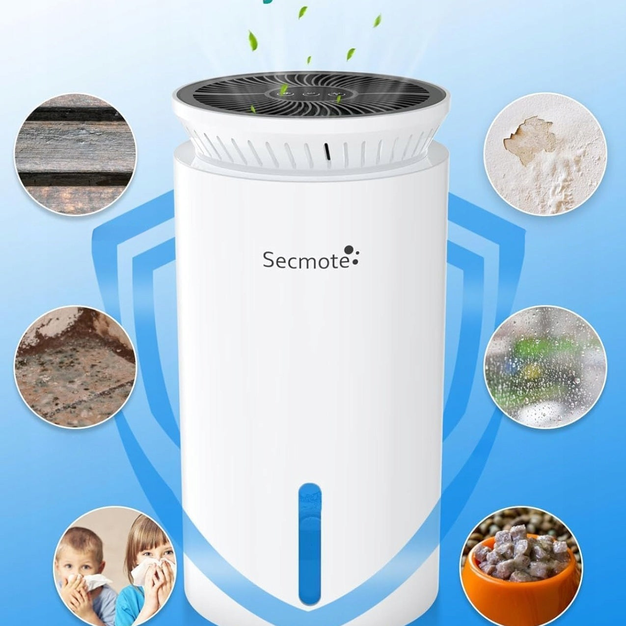 Electric dehumidifier Secmote 2000 ml 800 ml/day up to 50 m² quiet Brand no brand