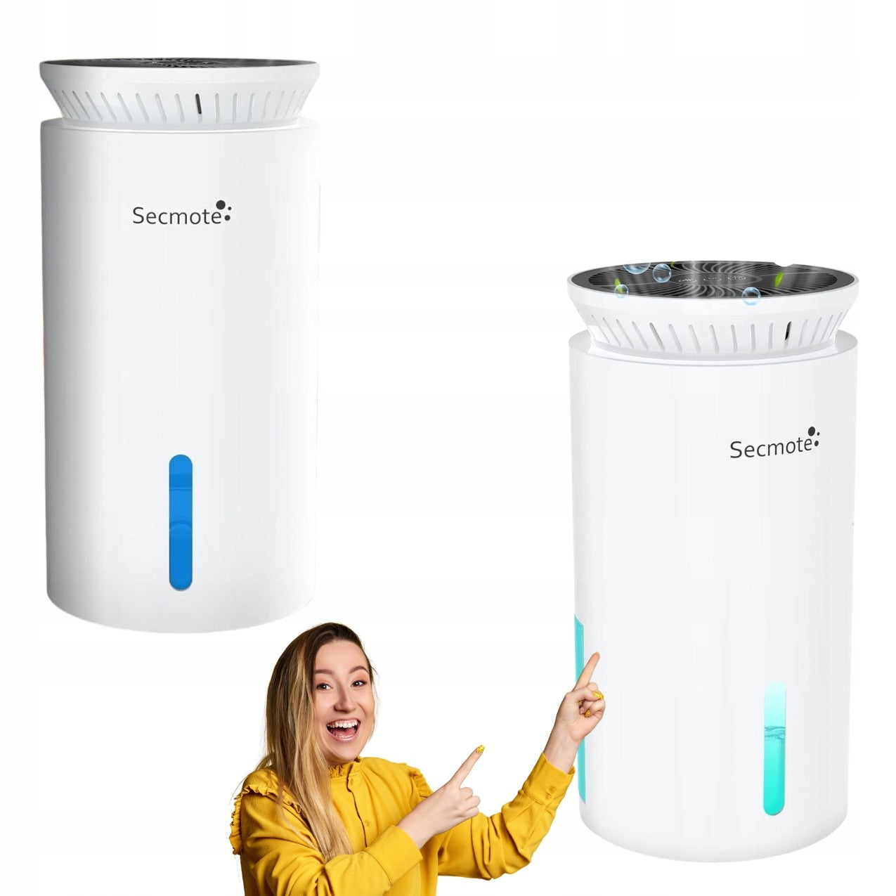 Electric dehumidifier Secmote 2000 ml 800 ml/day up to 50 m² quiet