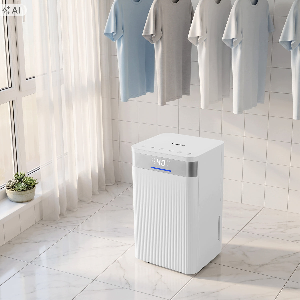 Electric dehumidifier moisture absorber Bauerkraft 12l/24h timer Medical device no
