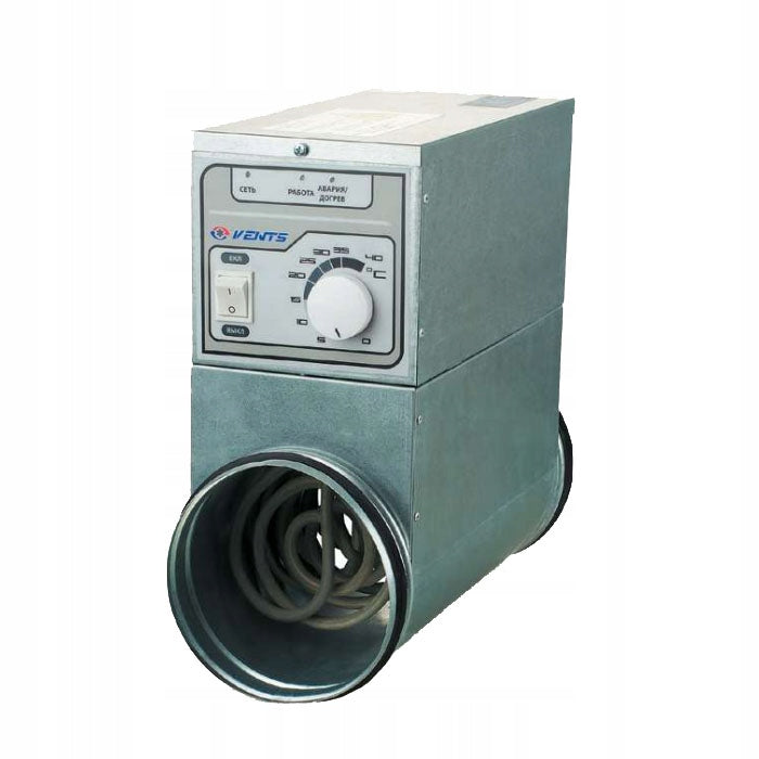 Electric duct heater NK 160-3,4-1 U with automation 3,4kW fi 160