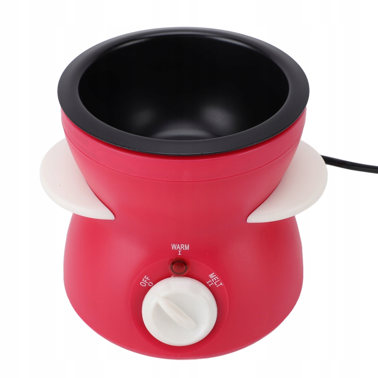 Electric fondue pot set, cast iron chocolate crucible removable
