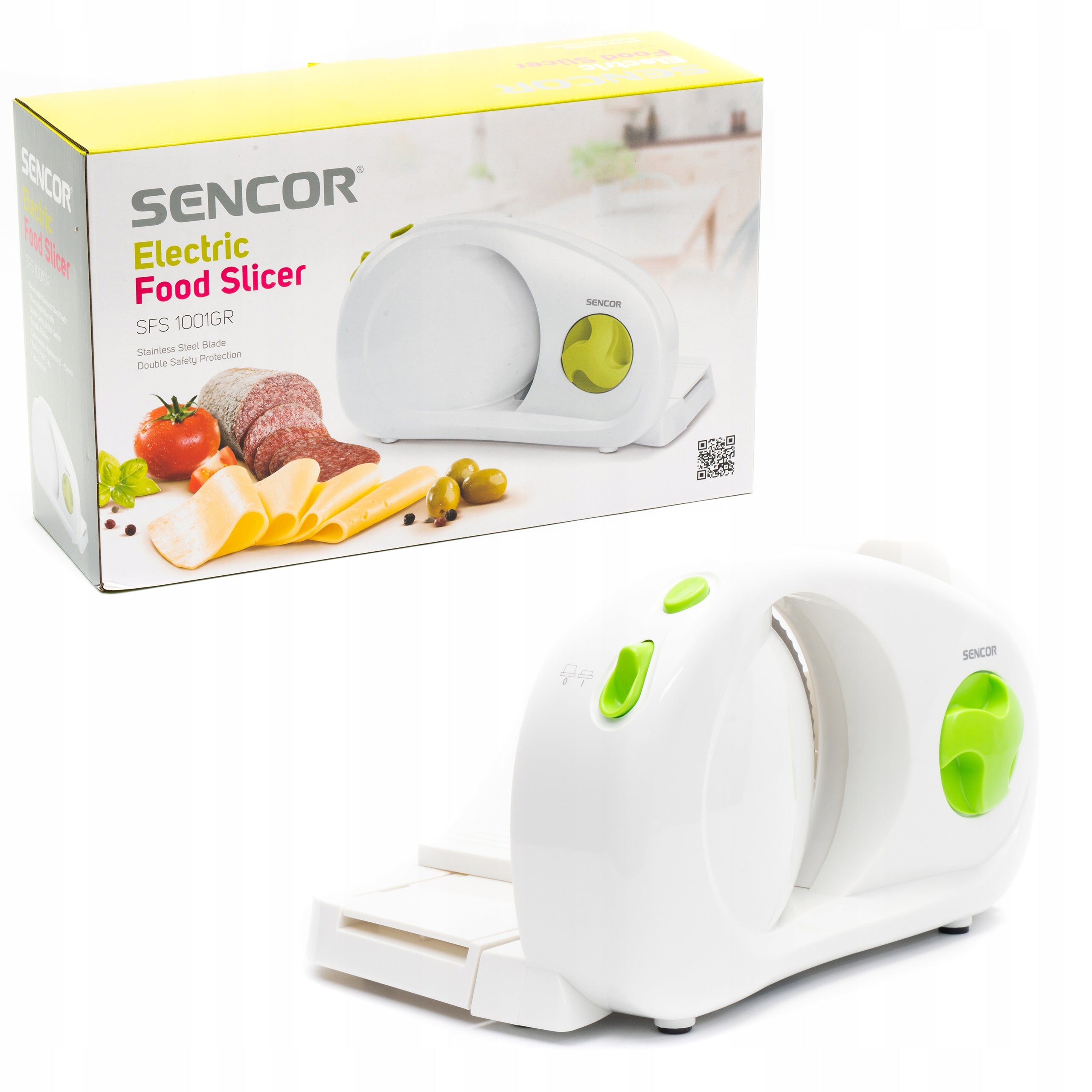 Electric food slicer with guide 100W Sencor SFS 1001GR Packaging status original