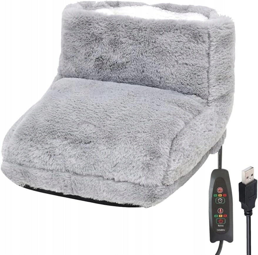 Electric foot heater, heat regulation with 3 heating settings