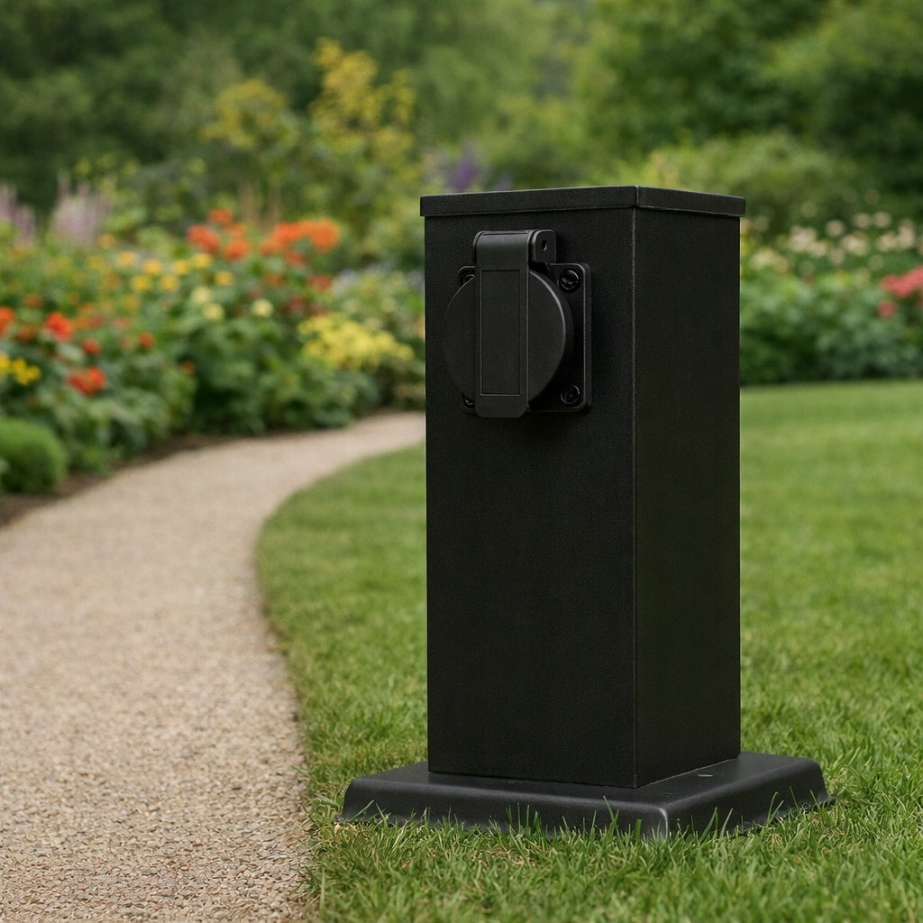 Electric garden post 2x hermetic socket 230V SuperLED Packaging status original