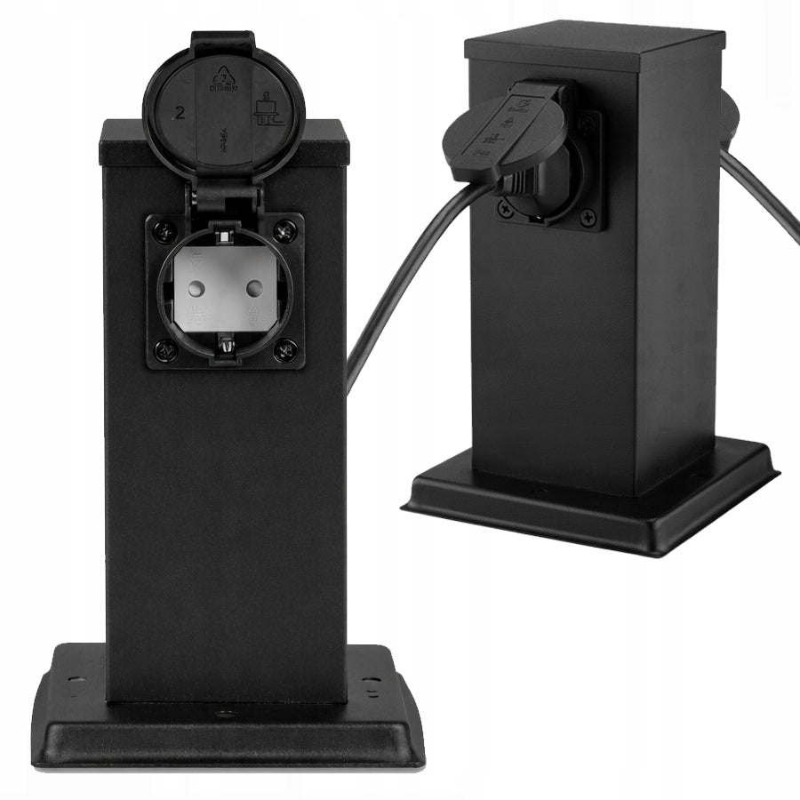 Electric garden post 2x hermetic socket 230V SuperLED
