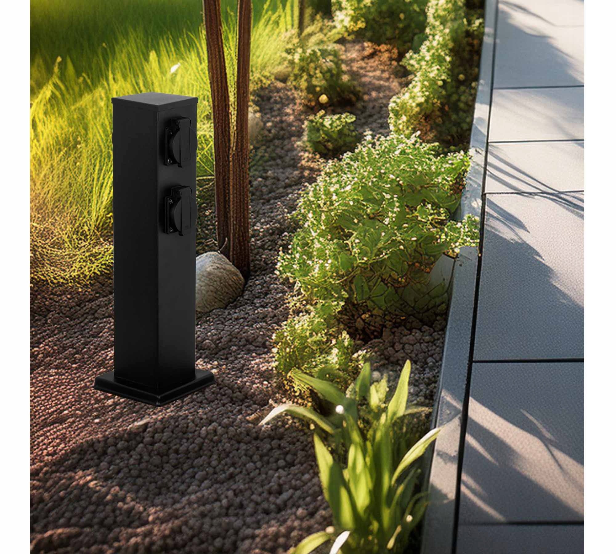 Electric garden post 40cm 4x hermetic socket 230V Collection słupek ogrodowy