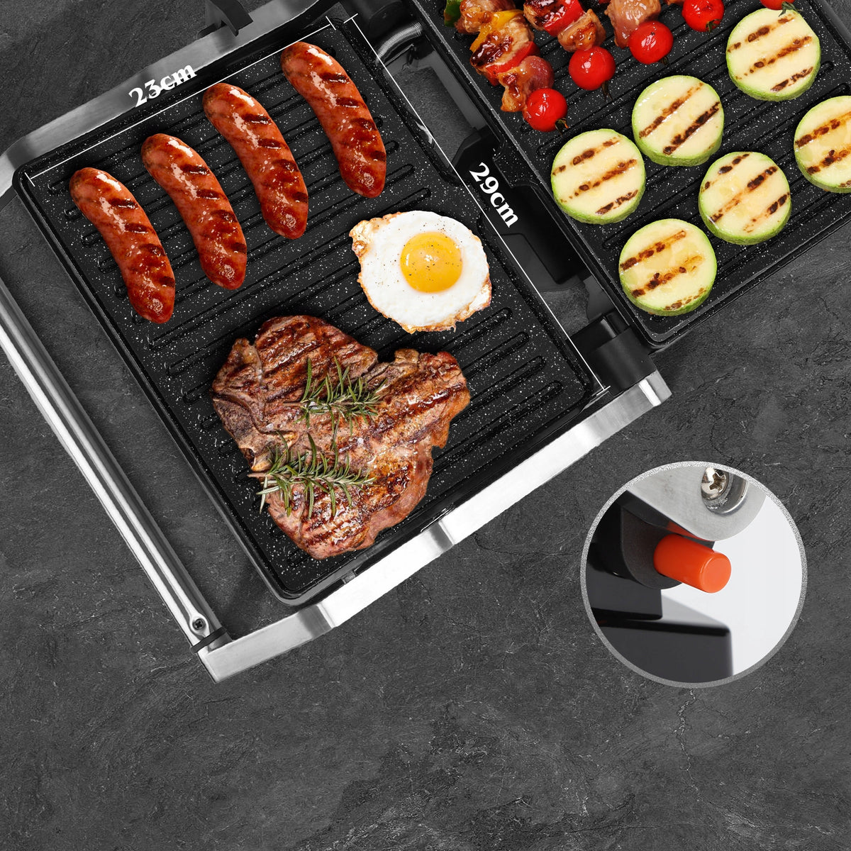 Electric grill Aigostar Roast 2000 W with temperature control and timer Manufacturer code B30202O4G