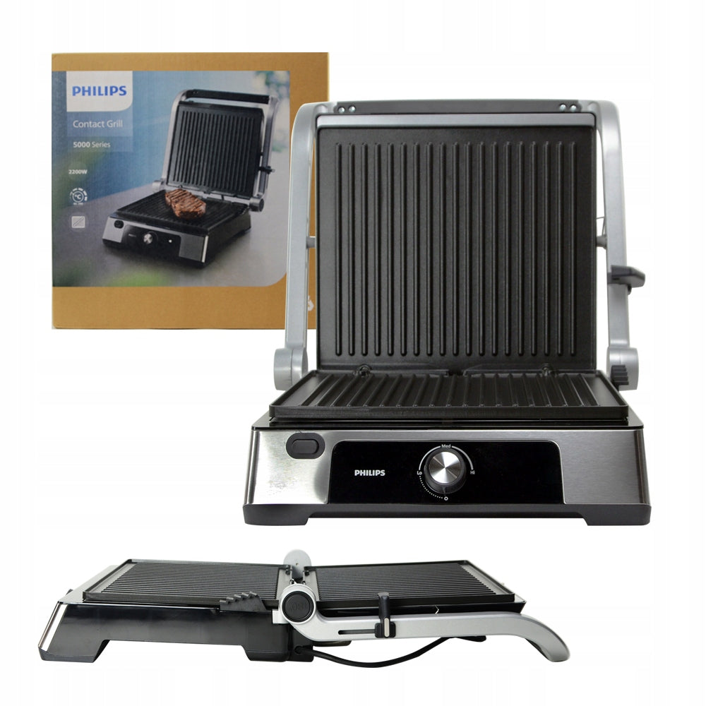 Electric grill PHILIPS HD6301/90 Series 5000 2200 W removable plates Power rating 2200 W