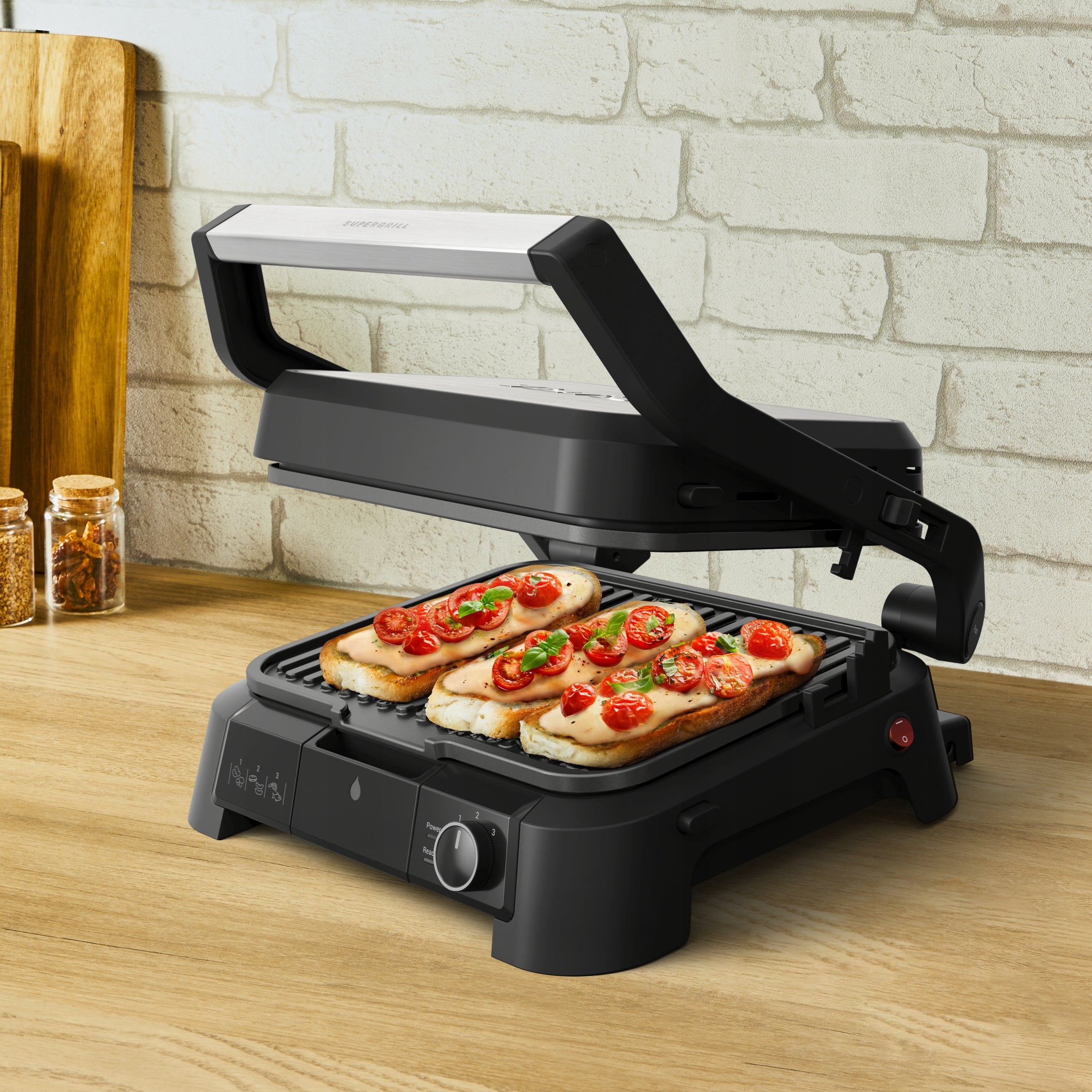 Electric grill TEFAL SuperGrill 3in1 GC510DE0 panini toaster oven 2000W Model GC510DE0