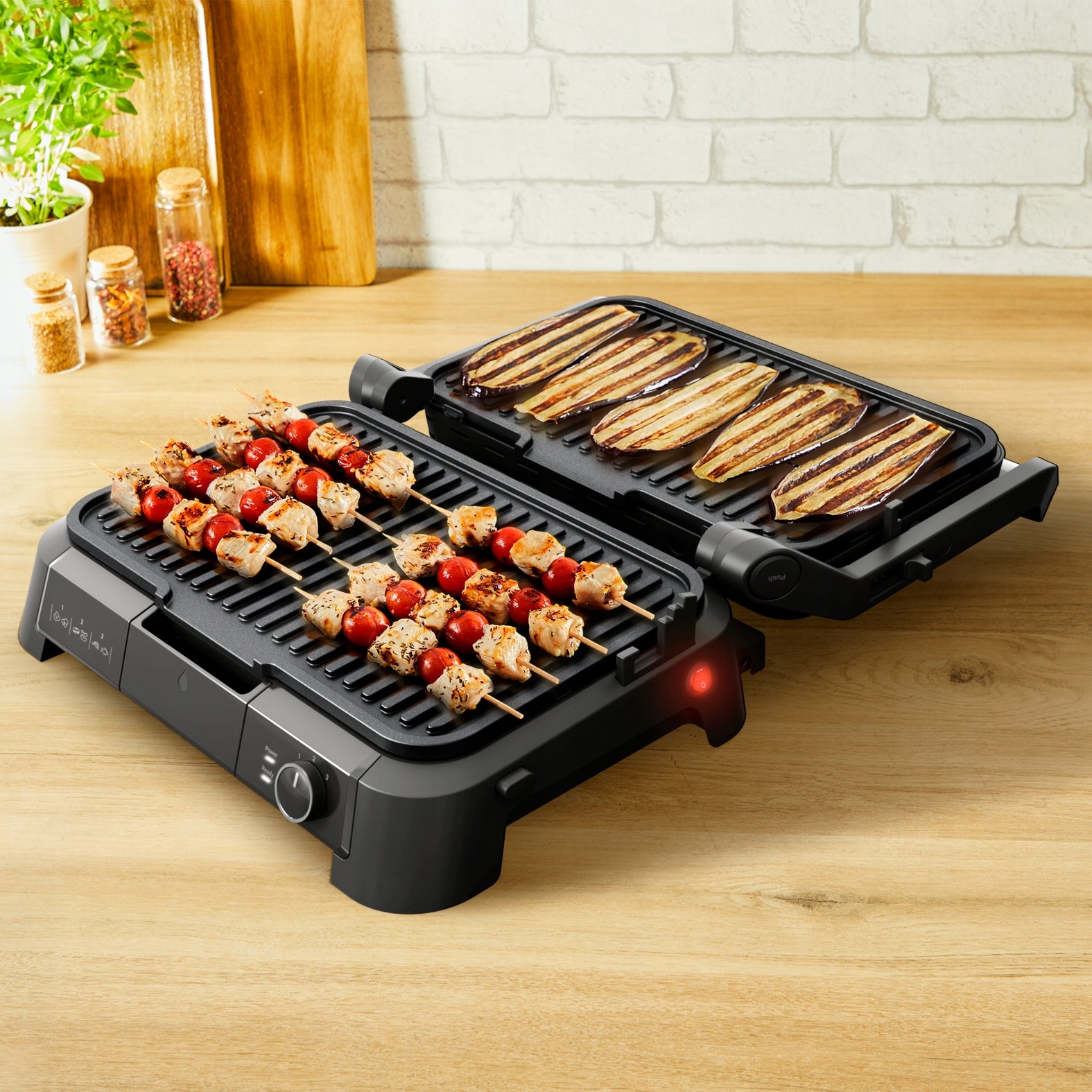 Electric grill TEFAL SuperGrill XL 3in1 GC520DE0 panini toaster oven 2200W Dominant color silver