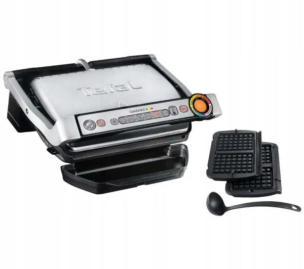 Electric grill Tefal OptiGrill GC716D12 + Waffle plates + ladle