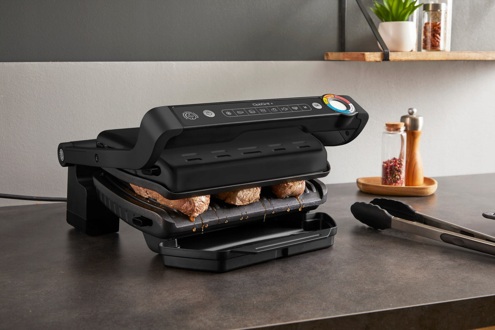 Electric grill toaster Optigrill+ GC717810 2000 W folding black Brand Tefal