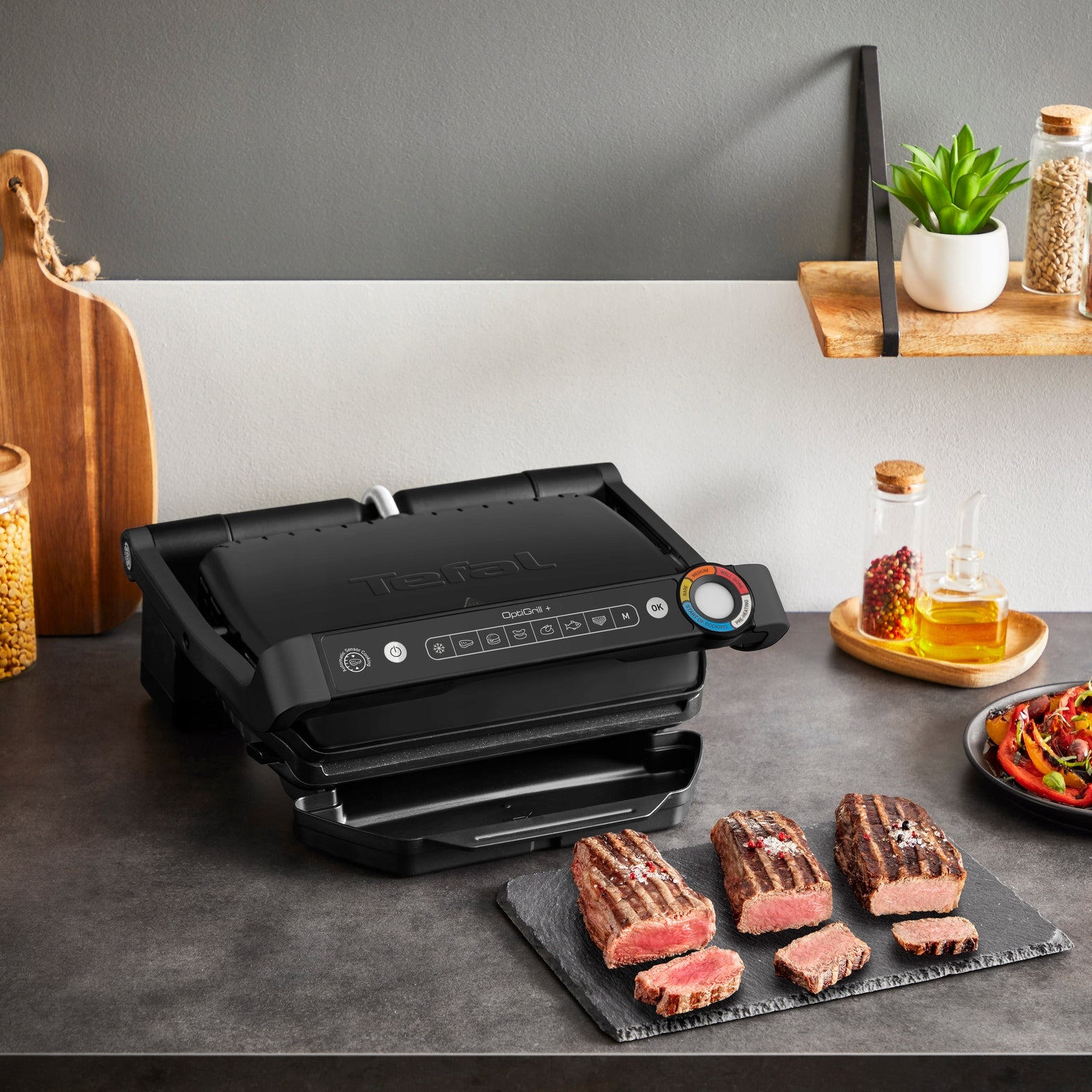 Electric grill toaster Optigrill+ GC717810 2000 W folding black Model GC717810 Optigrill+ Black