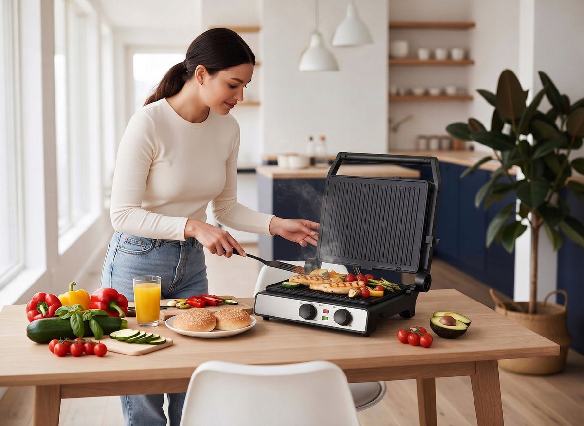Electric grill Łucznik EG 0215 S 2000 W folding removable plates ILAG Packaging status original