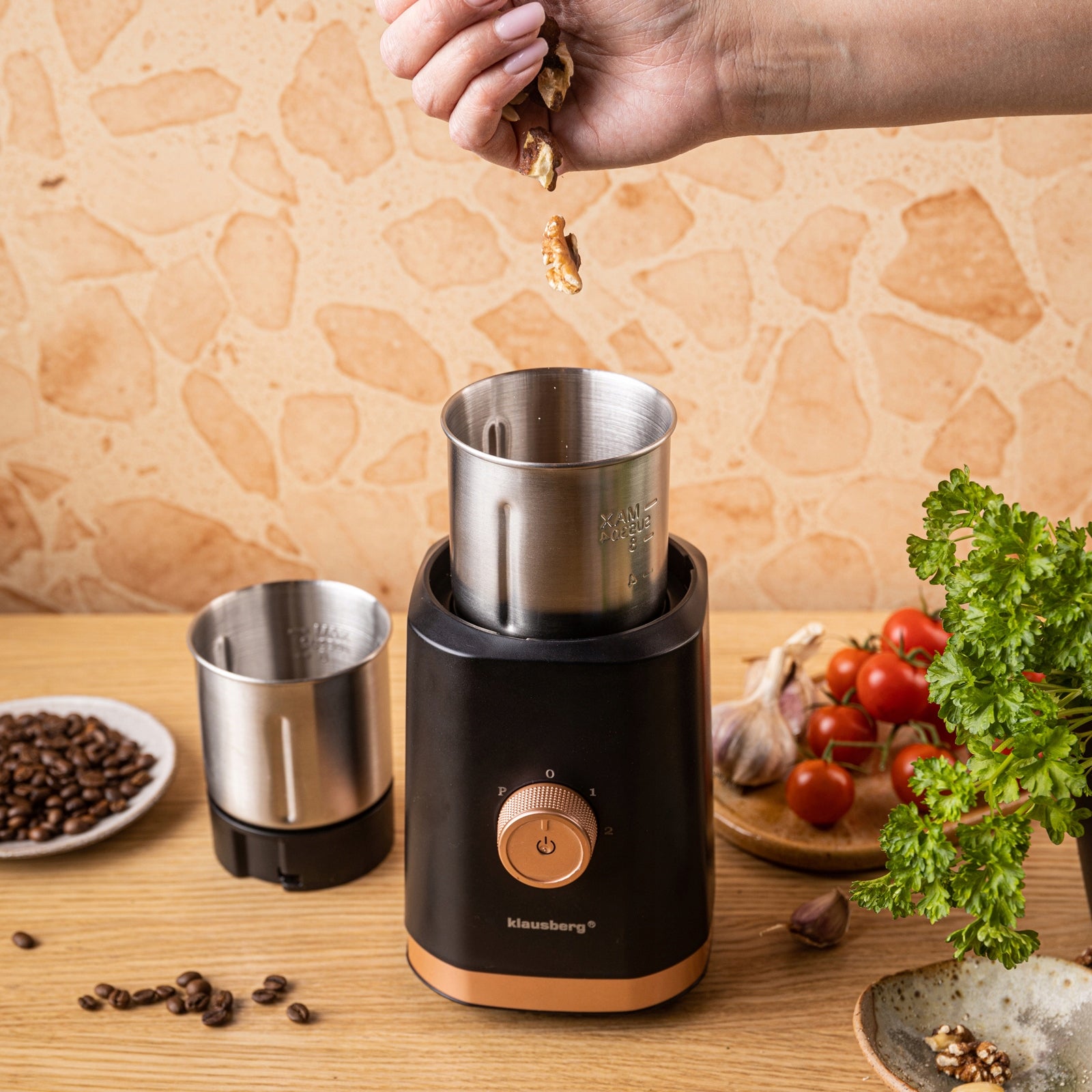 Electric grinder 2in1 KLAUSBERG KB7992 for coffee spices Fruit Vegetables 200W EAN (GTIN) 5908287279926