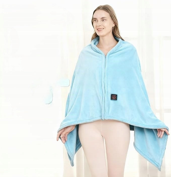 Electric heating blanket 150x80cm SNZ USB with battery 10000 mAh BLUE Brand no brand