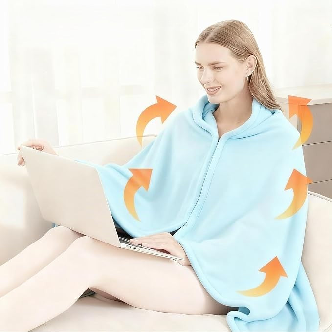 Electric heating blanket 150x80cm SNZ USB with battery 10000 mAh BLUE Medical device no