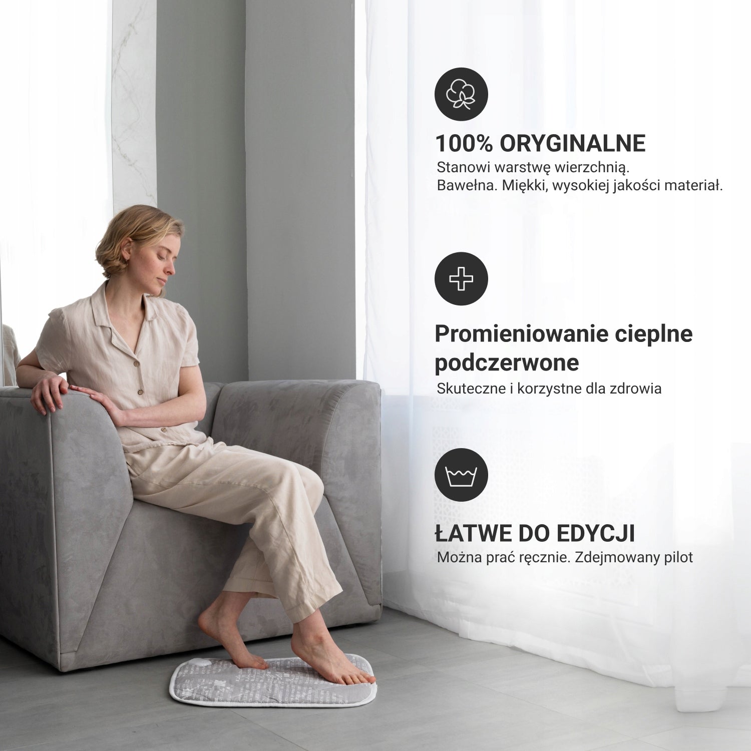 Electric heating pad 40x50 cm thermal mat for neck and back pain Medical device no