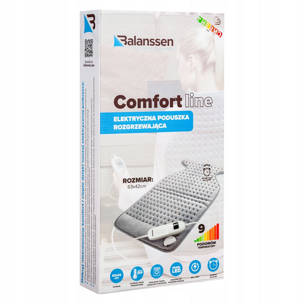 Electric heating pad BALANSSEN ComfortLine 63x42cm/9 power levels Packaging status original