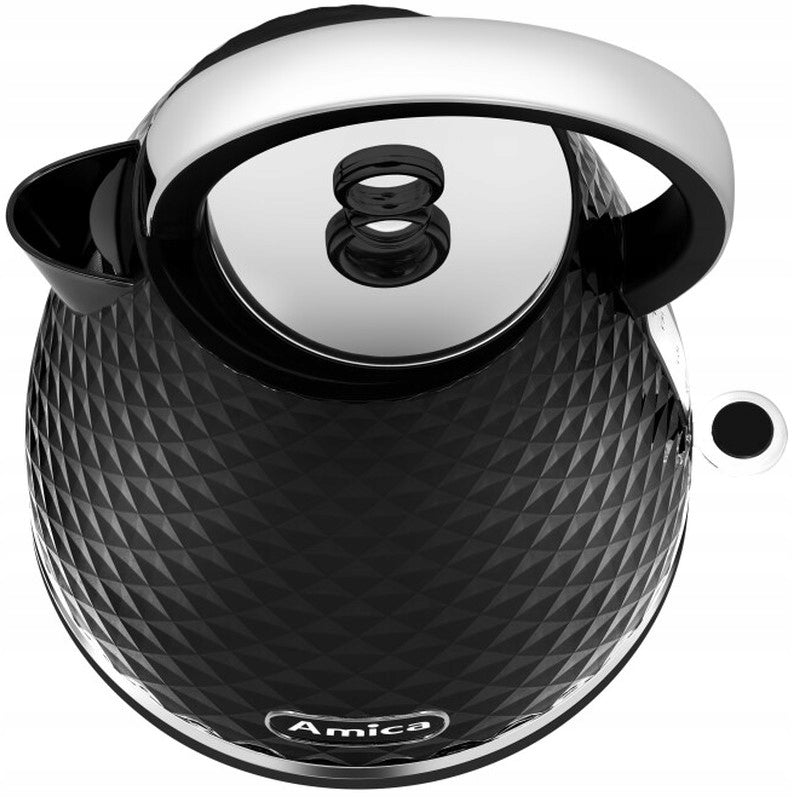 Electric kettle Amica KF 3030 1,7 l 2200W Filter Controller Strix Black Brand Amica