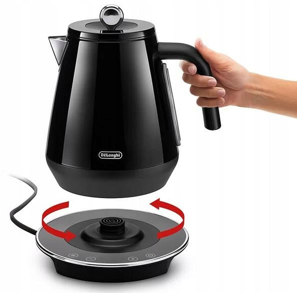 Electric kettle DE LONGHI Eclettica KBY2011.BK Black Packaging status original