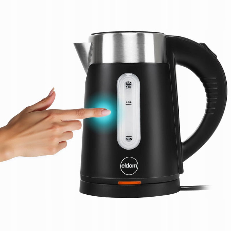Electric kettle ELDOM C185 C Black 0,8L 1000W Double walls C 185B Packaging status original