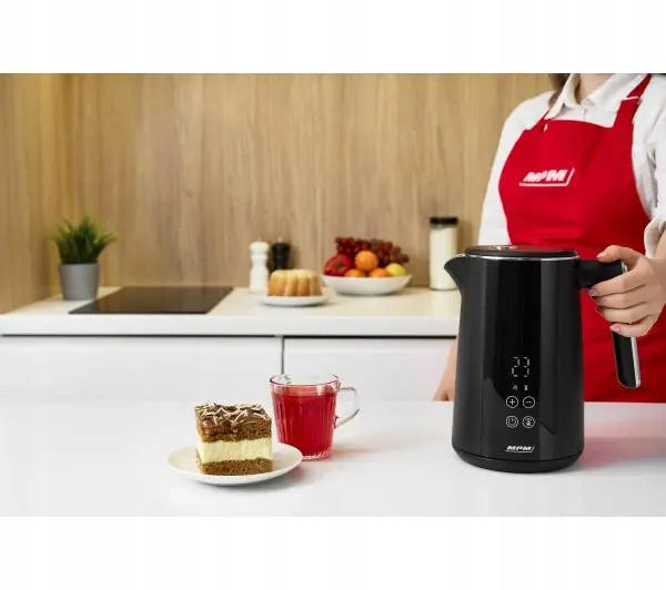 Electric kettle MPM MCZ-120/C 1,5L 2200W Temperature control Black Brand MPM