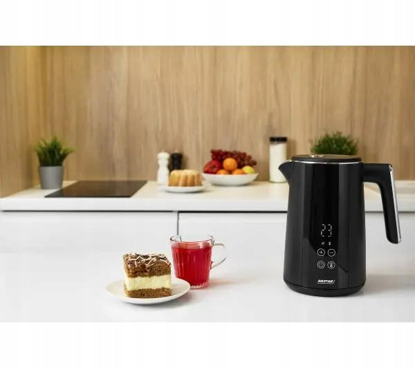 Electric kettle MPM MCZ-120/C 1,5L 2200W Temperature control Black Packaging status original