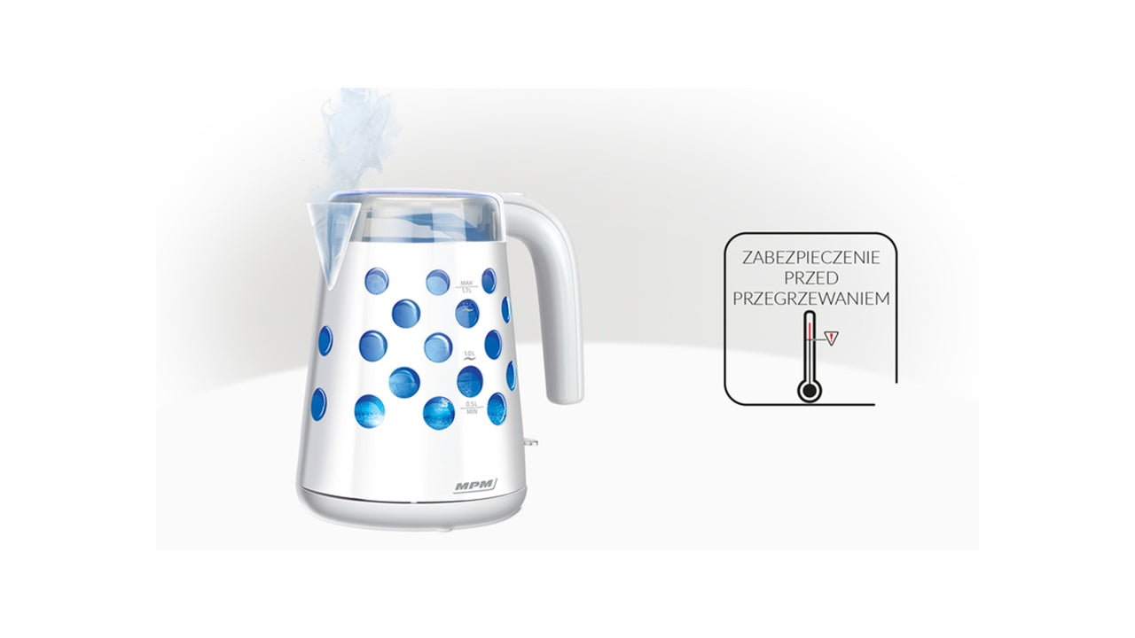 Electric kettle MPM MCZ-86 1,7 L 2200 W 1,7 l white Model MCZ-86 1,7 L