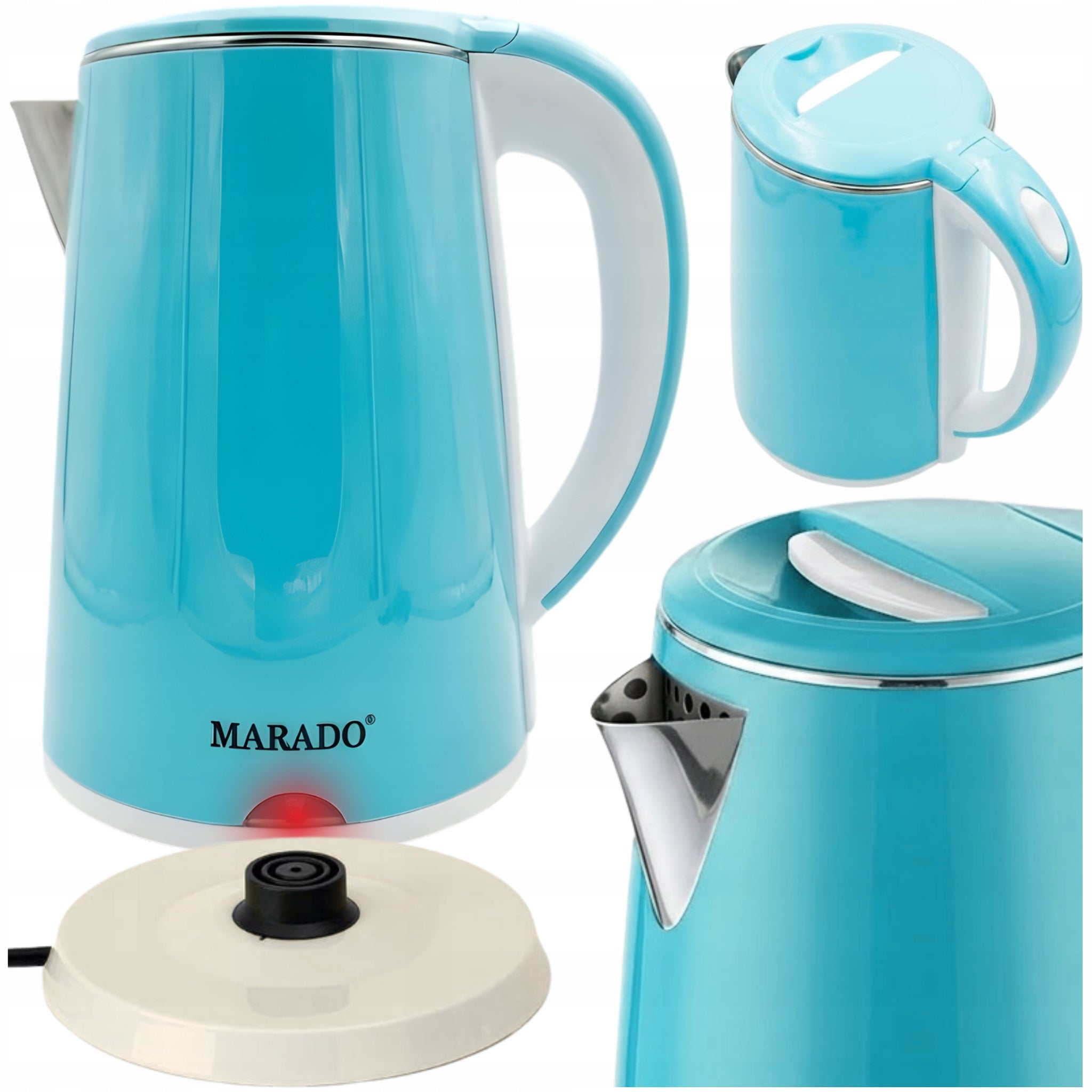 Electric kettle Marado blue 1500W 2,3L wireless quiet powerful