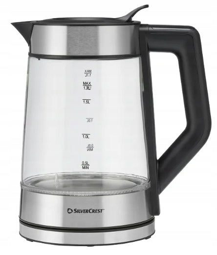 Electric kettle SilverCrest SWGD 3000 B3 3000 W 1,7 l silver/grey