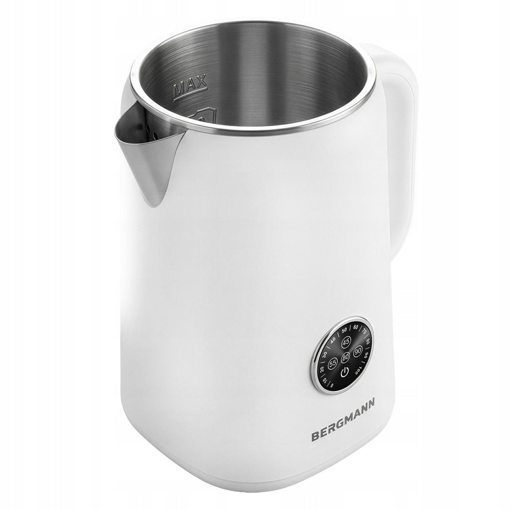 Electric kettle White BERGMANN 1,7L 1800W POWERFUL with Temperature Control Manufacturer code MTP007978