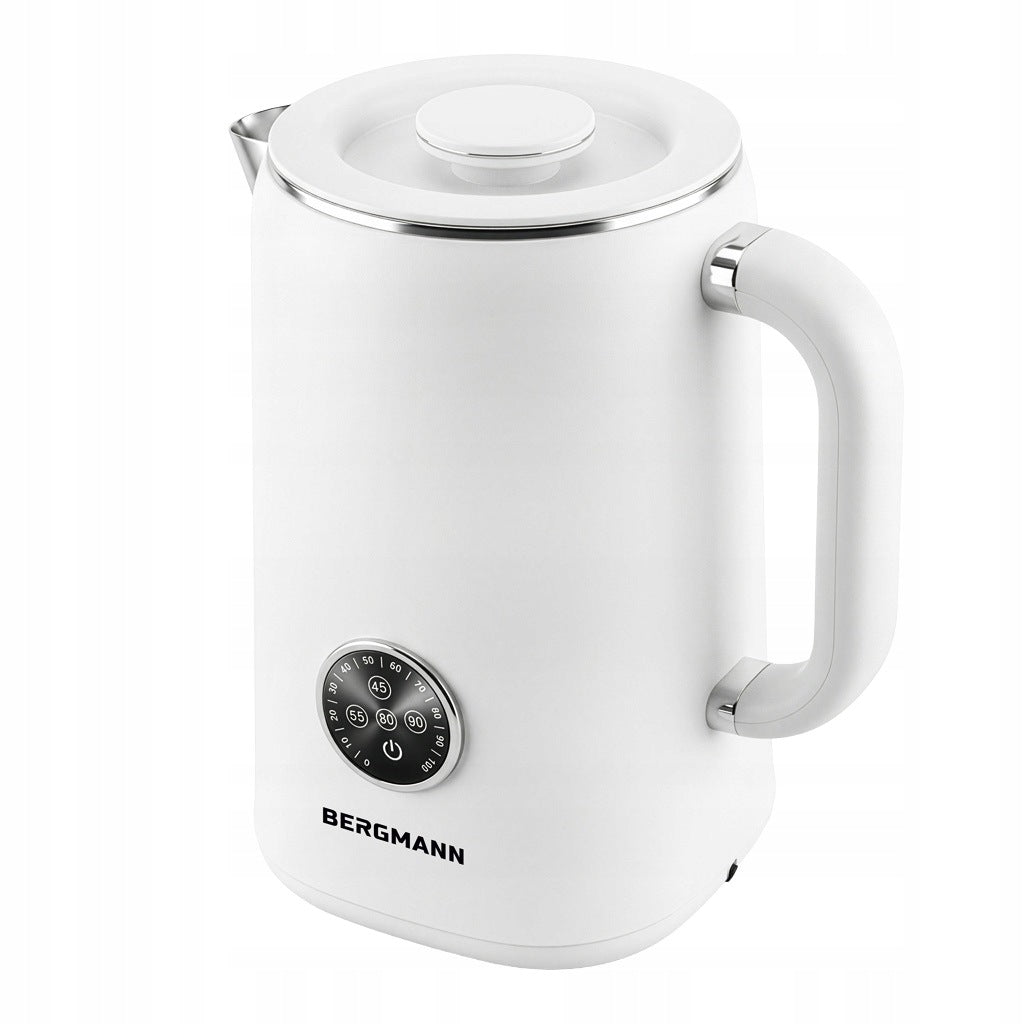 Electric kettle White BERGMANN 1,7L 1800W POWERFUL with Temperature Control Packaging status original